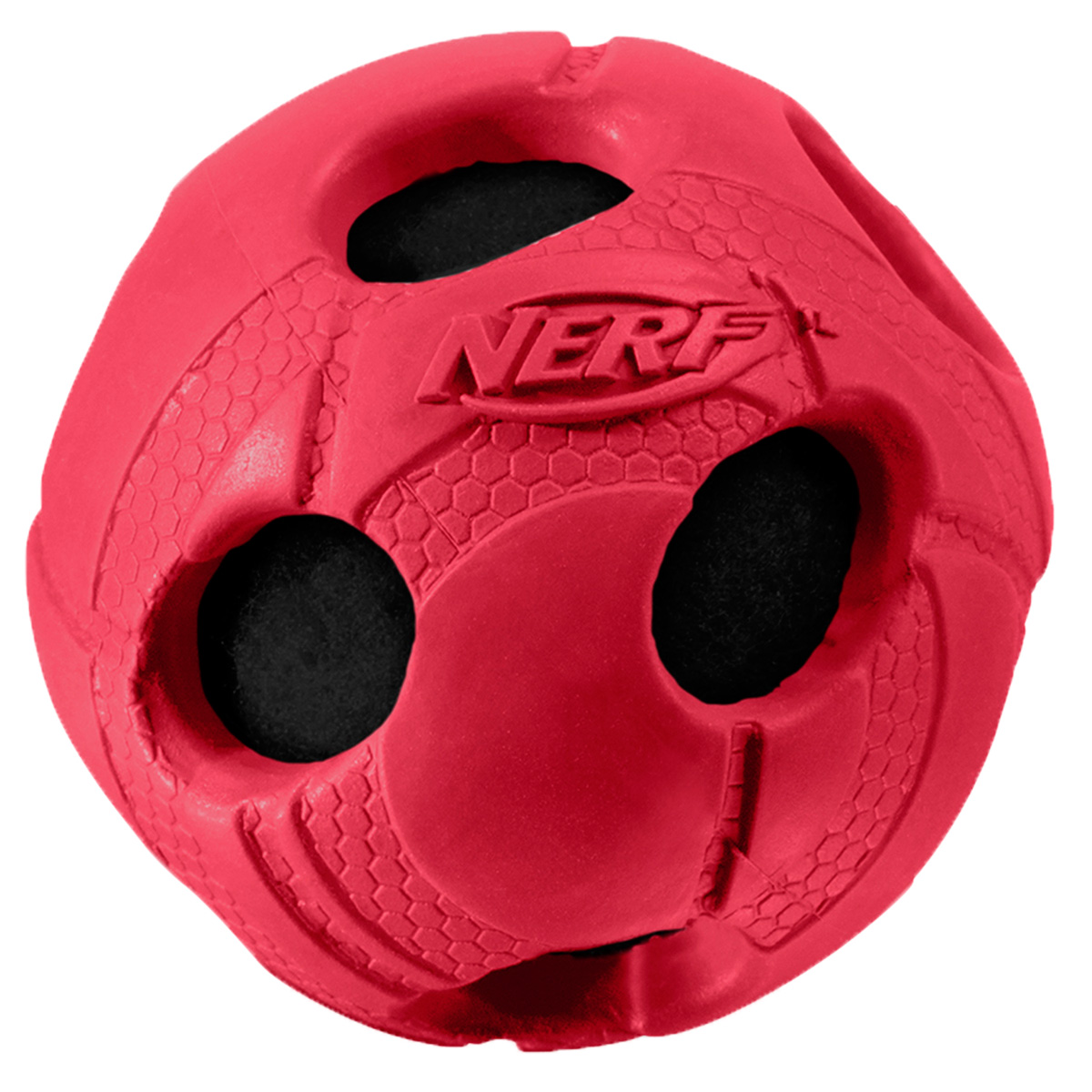 Игрушка для собак Nerf Мяч, с отверстиями, 5 см0120710 Игрушка для собак Nerf Мяч, с отверстиями, 5 см0120710Мяч из прочной резины с теннисным мячем внутри!Высококачественные прочные материалы, из которых изготовлена игрушка, обеспечивают долговечность использования!Звук мяча дополнительно увлекает собаку игрой!Яркие привлекательные цвета! Рельефный рисунок!Игрушки Nerf Dog представлены в различных сериях в зависимости от рисунка, фактуры и материала, из которого они изготовлены (резина, ТПР, нейлон, пластик, каучук).Размер: 5 см, XS.