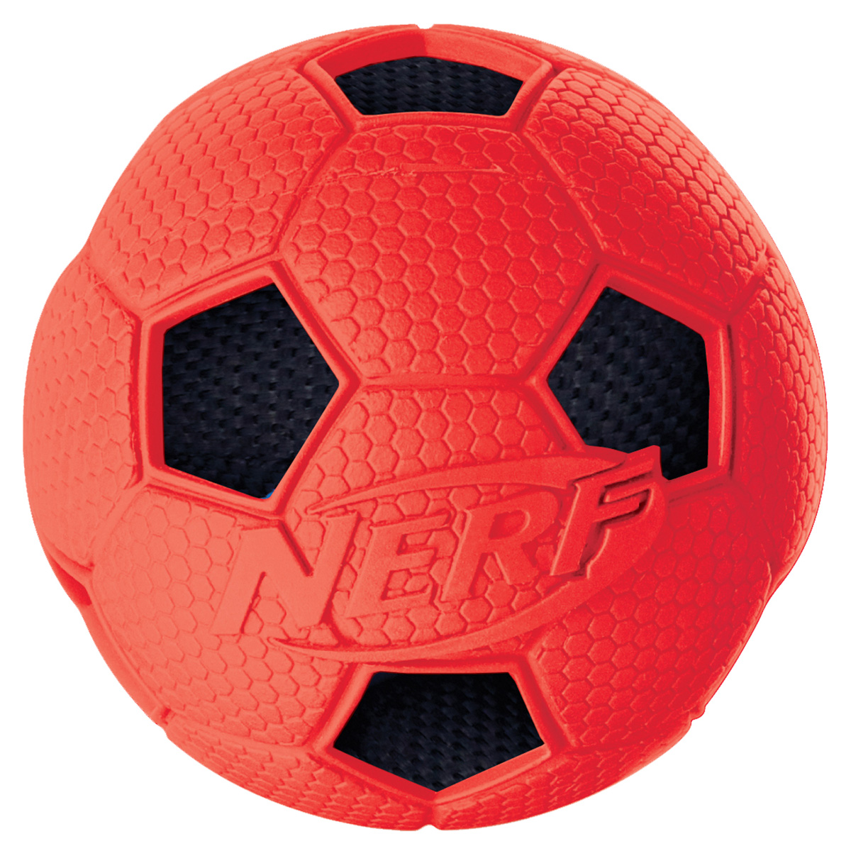 Игрушка для собак Nerf Мяч футбольный, цвет: красный, черный, диаметр 6 см0120710 Игрушка для собак Nerf Мяч футбольный, цвет: красный, черный, диаметр 6 см0120710Мяч Nerf с рельефным рисунком и нейлоновым хрустящим мячом внутри.Высококачественные прочные материалы, из которых изготовлена игрушка, обеспечивают долговечность использования.Звук мяча дополнительно увлекает собаку игрой.Яркие привлекательные цвета.Размер: 6 см, S.