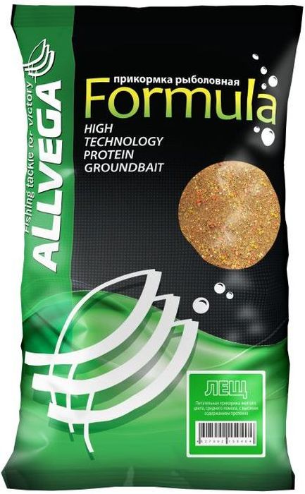 Прикормка ALLVEGA Formula Bream, лещ, 900 г95939-55 Прикормка ALLVEGA Formula Bream, лещ, 900 г95939-55FORMULA - новая серия недорогих и качественных прикормок. Имеет сбалансированный состав, умеренную ароматизацию, при этом использованы самые популярные у рыболовов ароматы. Идеально подходит для использования на любительской рыбалке, где не имеет смысла переплачивать за дорогие добавки и ингредиенты.Приятно пахнущая светло-желтая смесь. Идеально сбалансирована для лещовой рыбалки в стоячей и проточной воде.