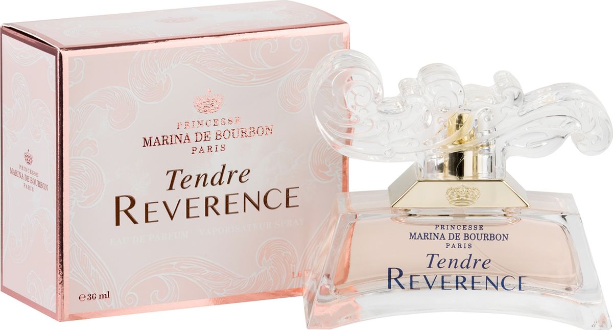 Princesse Marina De Bourbon Paris Tendre Reverence Парфюмерная вода 30 мл28032022 Princesse Marina De Bourbon Paris Tendre Reverence Парфюмерная вода 30 мл28032022ФЛАКОН: Tendre Reverence – вступление в уникальную чарующую вселенную. Выполненный в стиле комплекса в Версале, главного фамильного дворца, аромат Tendre Reverence пробуждает ощущения мягкой сладости жизни, наполненной историей и воспоминаниями. Парфюм отражает богатство и элегантность вселенной принцессы, а ароматы, созданные ею, воплощают мир гармони, спокойствия и нежности ее снов. Несколько прикосновений этого аромата перенесут вас сквозь время. Потрясающая эпоха, синоним сладости, изысканной деликатности и женственности, выраженных с помощью аромата. АРОМАТ: Утонченный, сладкий и изысканный Tendre Reverence это сказочный букет, олицетворяющий женственную красавицу, сохранившую свою молодость и романтичность. Волна свежести встречается с цветочными нотами в этом новом Цветочный-фруктовом аромате. Tendre Reverence раскрывает аромат, наполненный эмоциями и чувственностью. Парфюм обладает мягким и одновременно искрящимся сладким характером, излучает женственность и удивляет; обволакивает