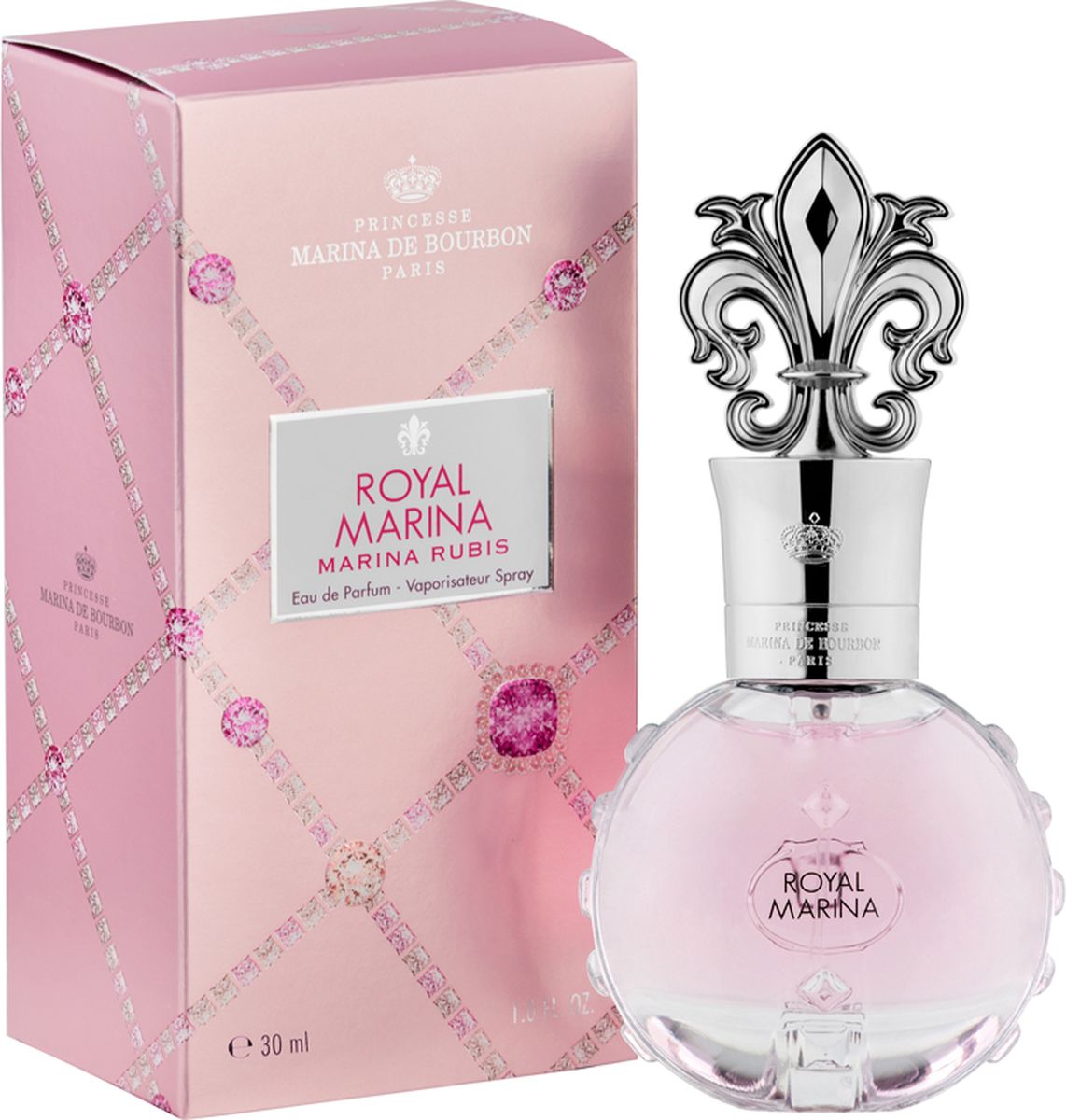 Princesse Marina De Bourbon Paris Royal Marina - Marina Rubis Парфюмерная вода 30 мл28032022 Princesse Marina De Bourbon Paris Royal Marina - Marina Rubis Парфюмерная вода 30 мл28032022ФЛАКОН: Pаспространяя вокруг изысканный аромат, изящный и великолепный, словно рубиновый наряд, она держится по-королевски, оставляя после себя соблазнительный элегантный шлейф. Утонченный флакон, гармоничный и роскошный, инкрустирован тонко ограненными драгоценными камнями и печатью Royal Marina. Флакон увенчан колпачком в форме геральдической лилии, что делает его еще более желанным сокровищем династии. Его прозрачность акцентирует внимание на чистоте и нежности аромата. АРОМАТ: Всего несколько капель Royal Marina Rubis заставят вас почувствовать дрожащие ноты этого удивительного незабываемого аромата. Базой аромата являются Роза и белые ноты Мимозы и Жасмина, сочетающиеся с сияющей комбинацией игристых пикантных Фруктовых нот и основанием из Янтаря и Сандалового дерева. Легкомысленный, цветочный и чувственный Royal Marina Rubis - это захватывающий аромат для деликатной женщины, которая стремится продемонстрировать свой шарм и женственность.