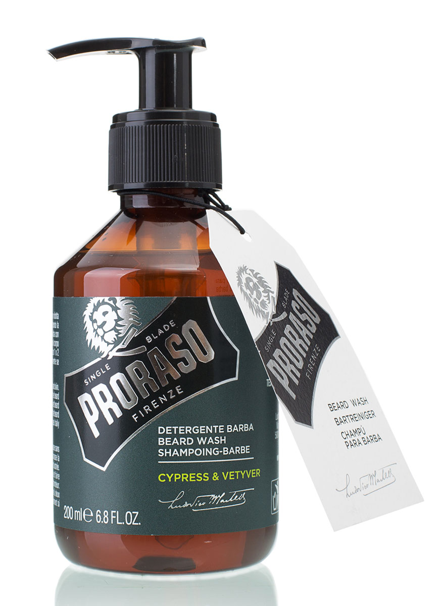 Proraso Шампунь для бороды Cypress & Vetyver 200 млGESS-131 Proraso Шампунь для бороды Cypress & Vetyver 200 млGESS-131Шампунь для бороды Proraso Cypress&Vetyver Beard Wash создан для мужчин, которые любят свою бороду и заботятся о ней. Это средство смягчает и выпрямляет волосы на бороде, а также качественно удаляет грязь и неприятные запахи. Аромат кипариса и ветивера подарят свежесть на целый день. Продукт не содержит силиконов и парабенов,а также прошел дерматологические тесты.