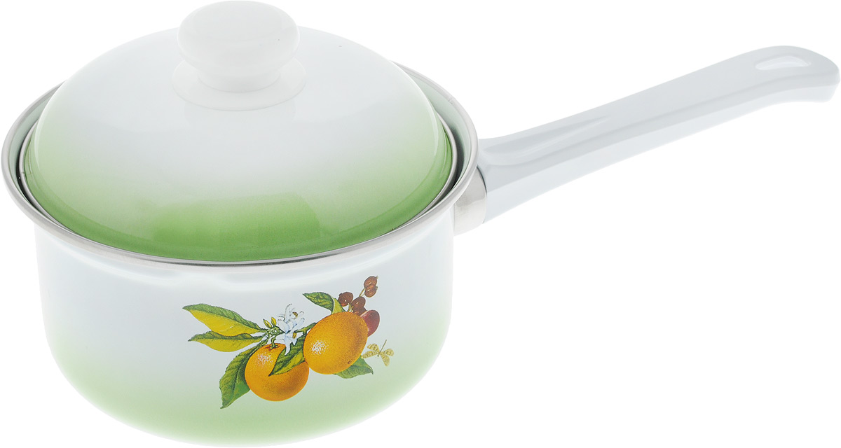 Ковш Лысьвенские эмали Фруктовая фантазия, с крышкой, 1 л54 009312 Ковш Лысьвенские эмали Фруктовая фантазия, с крышкой, 1 л54 009312Ковш Лысьвенские эмали Фруктовая фантазия изготовлен из высококачественной стали с эмалированным покрытием. Эмалевое покрытие, являясь стекольной массой, не вызывает аллергию и надежно защищает пищу от контакта с металлом. Кроме того, такое покрытие долговечно, оно устойчиво к механическому воздействию, не царапается и не сходит, а стальная основа практически не подвержена механической деформации, благодаря чему срок эксплуатации увеличивается. Ковш оснащен удобной пластиковой ручкой. В комплект входит стальная крышка с эмалированным покрытием. Подходит для всех типов плит, включая индукционные.Можно мыть в посудомоечной машине.Высота ковша: 8 см. Длина ручки: 15,5 см.
