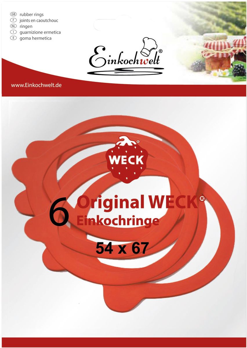 Резиновая прокладка Einkochwelt, 5,4 х 6,7 см. 6 шт94672 Резиновая прокладка Einkochwelt, 5,4 х 6,7 см. 6 шт94672Набор Einkochwelt состоит из шести резиновых прокладок, предназначенных для банок со стеклянными крышками соответствующего диаметра горлышка. Такие прокладки отлично закупорят различные домашние заготовки и обеспечат герметичность емкости, сохраняя тепло.Размеры прокладки: 5,4 х 6,7 см.