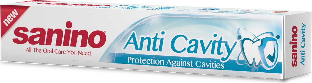 Sanino Зубная паста Anti Cavity Защита от кариеса 100млFMS-101 Sanino Зубная паста Anti Cavity Защита от кариеса 100млFMS-101Зубная паста Sanino делает улыбку светлой и здоровой благодаря отбеливающим компонентам в составе пасты. Sanino «Защита от кариеса» - это полноценная защита от самой распространенной болезни зубов, а также хороший уход за деснами.