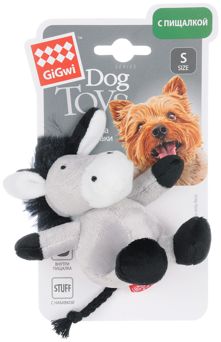 Игрушка для собак GiGwi Ослик, с пищалкой, длина 11 см5620080 Игрушка для собак GiGwi Ослик, с пищалкой, длина 11 см5620080Игрушка для собак GiGwi Ослик с набивкой выполнена из плотного текстиля. Игрушка подходит для активной игры. Нетоксичный материал не ранит зубы. Игрушка оснащена пищалкой.