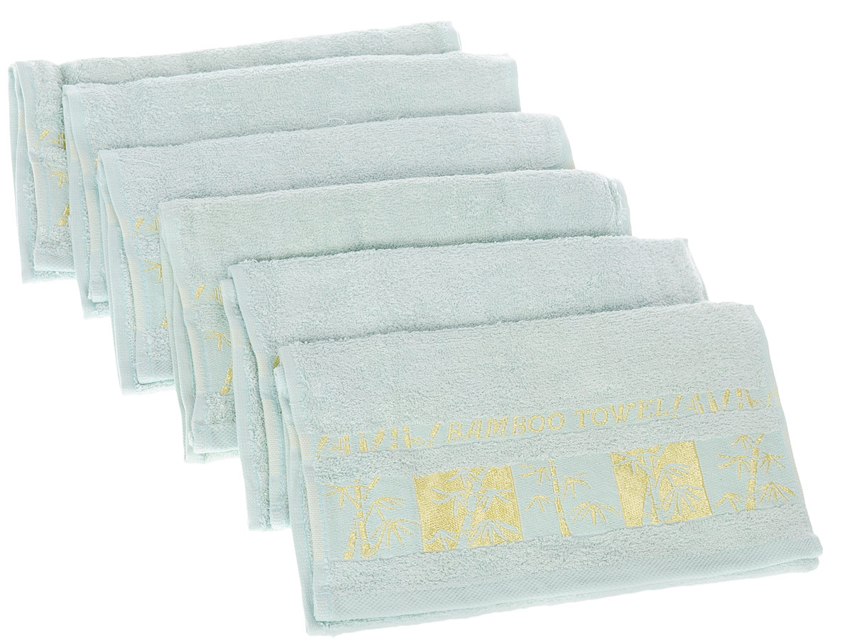 Набор полотенец Brielle Bamboo Gold, цвет: мятный, 30 х 50 см, 6 штES-412 Набор полотенец Brielle Bamboo Gold, цвет: мятный, 30 х 50 см, 6 штES-412Набор Brielle Bamboo Gold состоит из шести полотенец, выполненных на 70% из бамбука и на 30% из хлопка. Изделия отлично впитывают влагу, быстро сохнут, сохраняют яркость цвета и не теряют формы даже после многократных стирок. Полотенца Brielle Bamboo Gold очень практичны и неприхотливы в уходе. Такой набор послужит приятным подарком.