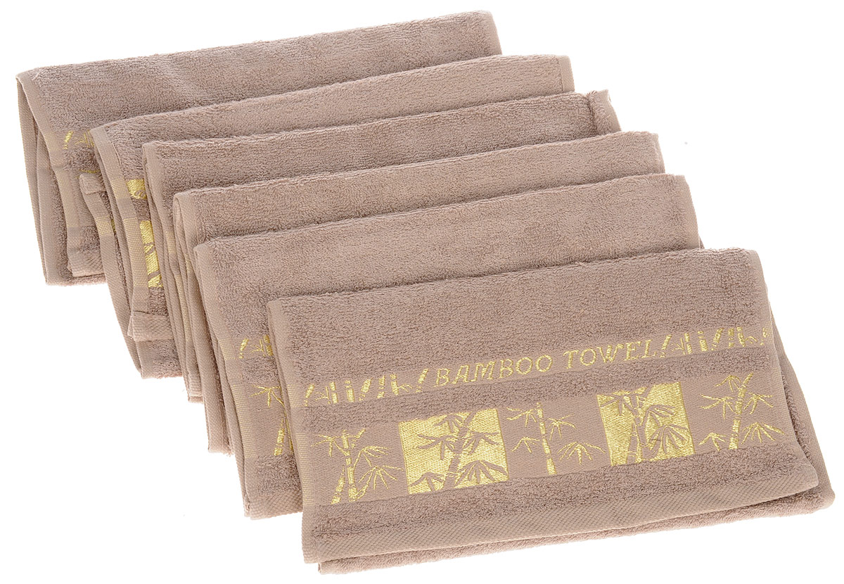 Набор полотенец Brielle Bamboo Gold, цвет: мокко, 30 х 50 см, 6 шт531-105 Набор полотенец Brielle Bamboo Gold, цвет: мокко, 30 х 50 см, 6 шт531-105Набор Brielle Bamboo Gold состоит из шести полотенец, выполненных на 70% из бамбука и на 30% из хлопка. Изделия отлично впитывают влагу, быстро сохнут, сохраняют яркость цвета и не теряют формы даже после многократных стирок. Полотенца Brielle Bamboo Gold очень практичны и неприхотливы в уходе. Такой набор послужит приятным подарком.