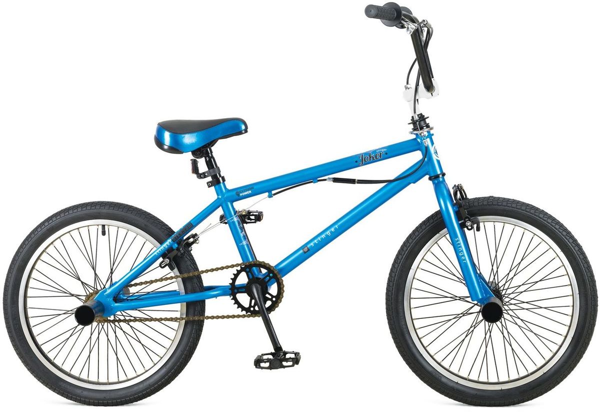Велосипед Stinger BMX Joker, цвет: синий, 20 велосипед stinger х52647 bmx ace black matt