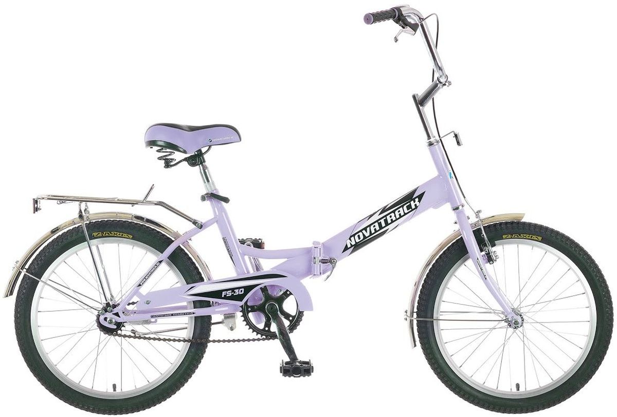 Велосипед детский Novatrack FS-30, цвет: розовый, белый, черный, 20 велосипед novatrack fs 24 x52036 к red