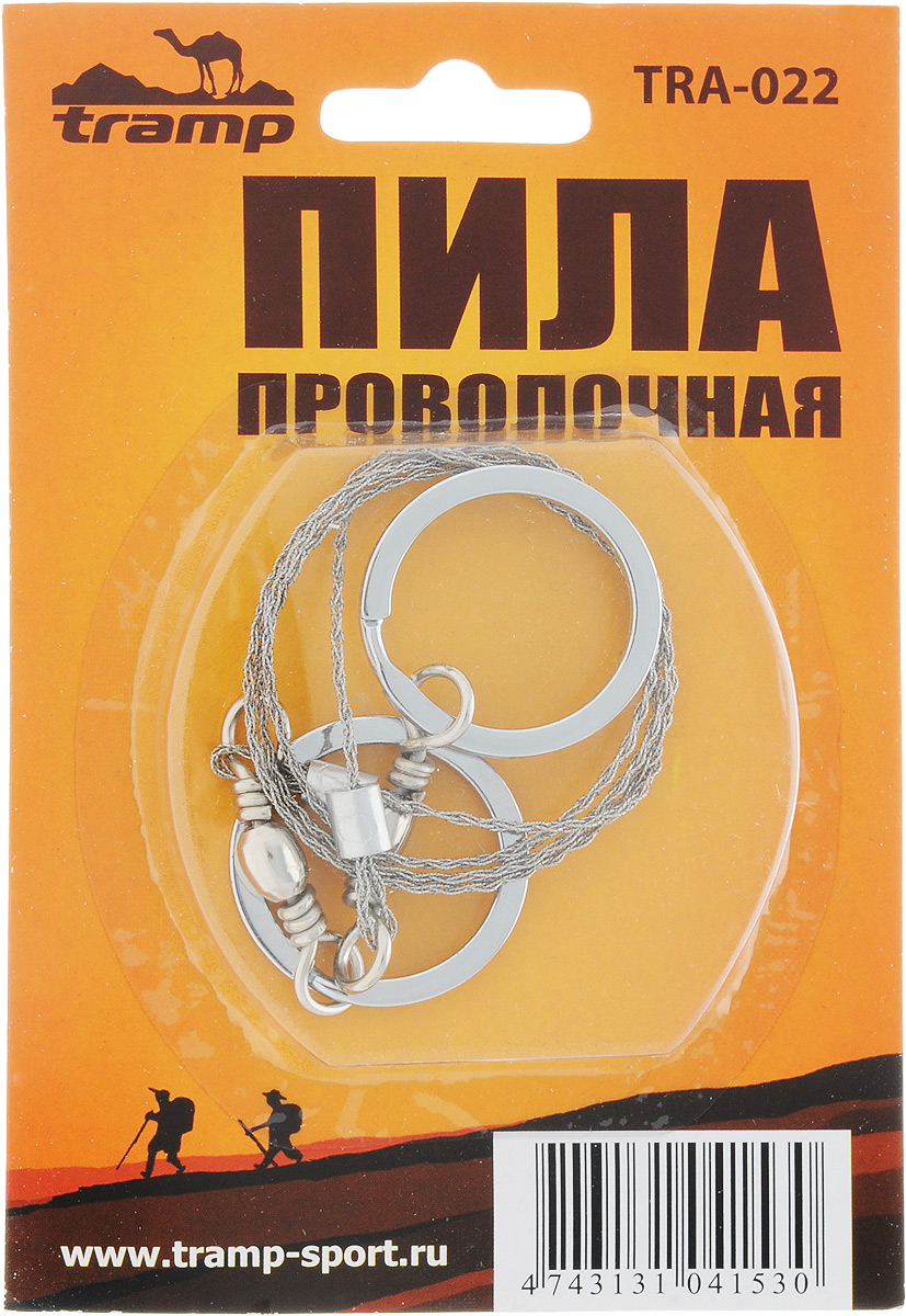 Пила проволочная Tramp, цвет: серый. TRA-022ADX 150 Пила проволочная Tramp, цвет: серый. TRA-022ADX 150Проволочная пила Tramp, изготовленная из прочной стальной нержавеющей проволоки, с легкостью справляется с деревьями диаметром до 14 см. Очень компактна, помещается в нагрудном кармане. Изделие с легкостью заменит вам обычную двуручную пилу.