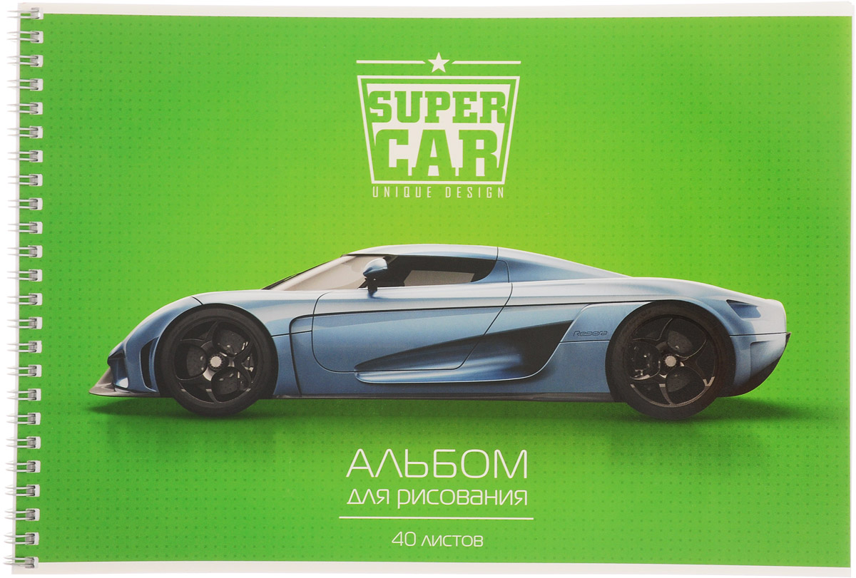 ArtSpace Альбом для рисования Unique Design цвет зеленый 40 листов72523WD ArtSpace Альбом для рисования Unique Design цвет зеленый 40 листов72523WDАльбом для рисования ArtSpace Unique Design с изображением автомобиля непременно порадует маленького художника и вдохновит его на творчество.Высокое качество бумаги позволяет карандашам, фломастерам и краскам ровно ложиться на поверхность и не растекаться по листу. Способ крепления - металлический гребень. В альбоме 40 листов.Во время рисования совершенствуется ассоциативное, аналитическое и творческое мышления. Занимаясь изобразительным творчеством, ребенок тренирует мелкую моторику рук, становится более усидчивым и спокойным и, конечно, приобщается к общечеловеческой культуре.