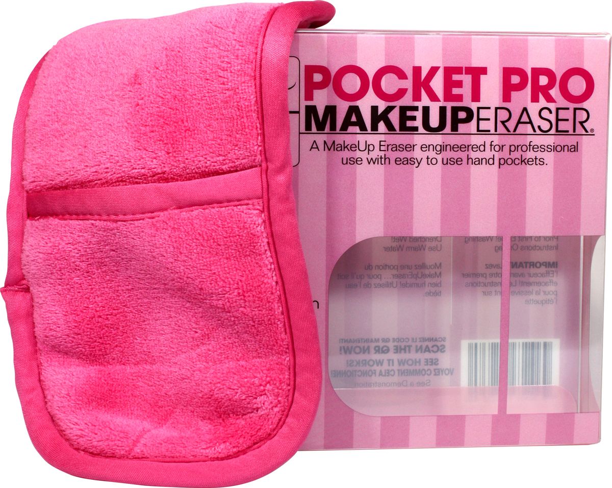 MakeUp Eraser салфетка для снятия макияжа с карманами для рукFS-00103 MakeUp Eraser салфетка для снятия макияжа с карманами для рукFS-00103Makeup Eraser салфетка с дополнительным карманом для рук (розовая) уникальная салфетка, которая с невероятной легкостью снимает макияж, аккуратно очищая кожу лица абсолютно естественным образом. Салфетка воздействует без применения привычных средств для удаления декоративной косметики или умывания, значительно упрощает повседневный ритуал ухода и очищения, делает его приятным и легким.Секрет магических свойств салфетки Makeup Eraser заключается в особом переплетении полиэстеровых нитей. При производстве изделия поверхность ткани не подвергается никакой химической обработке, что гарантирует ее гипоаллергенность и безопасность применения, а для того, чтобы начать процедуру использования салфетки, достаточно просто хорошо смочить ее в чистой теплой воде. Салфетку Makeup Eraser можно с успехом применять для любого типа кожи, в том числе очень чувствительной, ее мягкое воздействие не вызывает раздражений или покраснений, высокий уровень качества ткани гарантирует длительное использование салфетки, а ее великолепные очищающие и ухаживающие свойства не снижаются даже после многократных стирок изделия.
