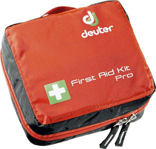 Сумка для медикаментов Deuter First Aid Kit Pro, цвет: красный, черный, 16 х 18 х 8 см06/4/07 Сумка для медикаментов Deuter First Aid Kit Pro, цвет: красный, черный, 16 х 18 х 8 см06/4/07В сумку для медикаментов Deuter First Aid Kit Pro вместится хорошо укомплектованный аварийный комплект. Вы можете поместить туда пинцет для клещей, ножницы, многочисленные бинты и многое другое. Сумка имеет достаточно карманов для лекарств. Изделие застегивается на круговую молнию, обеспечивая тем самым быстрый доступ ко всему содержимому. К сумке прилагается брошюра с инструкцией по оказанию первой помощи на немецком, английском, французском и испанском языках. Внутренние карманы сумки изготовлены из сетчатого материала, благодаря чему вы сразу сможете увидеть, какие медикаменты хранятся в данном отделении. Изделие имеет 6 небольших накладных открытых кармашков, 2 нашивных сетчатых кармашка и 1 большой, застегивающийся на молнию, сетчатый карман. К задней части сумки пришита петля для поясного ремня. Для удобства транспортировки сумка снабжена ручкой для переноски.