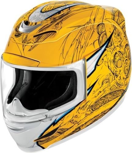 Мотошлем Icon Airmada Sportbike SB1, цвет: желтый. 0101. Размер Sone116 Мотошлем Icon Airmada Sportbike SB1, цвет: желтый. 0101. Размер Sone116Отличное сочетание функциональности и стиля. Этот шлем прекрасно подойдет как для городской езды, так и для спортивных заездов на треке. За основу взят литойполикарбонатный корпус. С точки зрения аэродинамики, посадки, вентиляции и комфорта – это совершенно новая модель шлема. Вентиляция так же была улучшена. Теперь у нас 7 каналов для впуска свежего воздуха, и 6 портов для выпуска. Как и в предыдущих моделях, мы имеем каналы в ротовой области, а так же два боковых порта, которые регулируются в нескольких положениях с внутренней стороны шлема. Выше имеется десятимиллиметровый двойной канал, который, как и прежде удобно контролировать – в закрытом или открытом положении. И одна из новинок находится поблизости – двойной регулировочный порт, который в дополнение ко всем предыдущим, направляет потоки свежего непосредственно на лобную часть водителя. Соответственно, горячий воздух выходит через задние порты - два сверху, два по бокам и два с нижней стороны. Еще одним нововведением является - специально разработанный для линейки «Airmada» визор «Optics». Он стал несколько больше чем предшественники, имеет специальное покрытие от запотевания, гибкий и прочный – и что интересно – такой визор дает вам угол обзора на пять градусов больше, чем в предыдущих моделях. Здесь присутствует «Pro - Lock» защита от открывания. И еще одним большим плюсом является то, что визор стало намного легче снимать. Все что нужно – это поднять его до предела, нажать на боковые фиксаторы, и визор без проблем отсоединяется. Чтобы одеть его обратно, вставить визор до щелчка – и закрыть шлем. По сравнению с предыдущими моделями – замена визора теперь становится делом на пару секунд. Все внутренние подушки впитывают влагу, легко снимаются для стирки и устанавливаются аналогичным образом. Используется самая надежная система фиксации – D-образная кольцо-застежка, чтобы шлем ни при каких обстоятельствах не отстегнулся. Съемный дефлектор дыхания помогает предотвратить запотевание.
