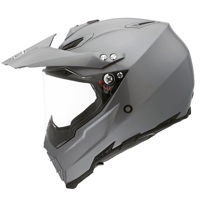 Мотошлем AGV AX-8 Dual EVO, цвет: серый металлик. 7611A4C0. Размер S7611A4C0-003-S Мотошлем AGV AX-8 Dual EVO, цвет: серый металлик. 7611A4C0. Размер S7611A4C0-003-SAGV AX-8 Dual Evo – мотошлем, который можно отнести к универсальным кроссовым моделям. Используется преимущественно для эндуро и мотарда, но подойдет и для мотокросса или городской езды. Строгий, стремительный дизайн в цвете титановый серый, высокие показатели прочности и комфорта обеспечили популярность этой модели среди многих спортсменов и любителей езды по бездорожью.