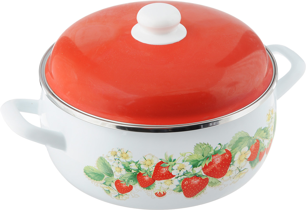 Кастрюля эмалированная Мetrot Клубника с крышкой, 5,3 л54 009312 Кастрюля эмалированная Мetrot Клубника с крышкой, 5,3 л54 009312Кастрюля Мetrot Клубника выполнена из стали с эмалированным покрытием. Внешние стенки оформлены ярким рисунком с клубникой.Эмалированная посуда инертна и устойчива к пищевым кислотам, не вступает во взаимодействие с продуктами и не искажает их вкусовые качества. Эмалевое покрытие, являясь стекольной массой, не вызывает аллергию и надежно защищает пищу от контакта с металлом. Кроме того, такое покрытие долговечно, оно устойчиво к механическому воздействию, не царапается и не сходит, а стальная основа практически не подвержена механической деформации, благодаря чему срок эксплуатации увеличивается.Кастрюля оснащена удобными ручками. В комплект входит крышка из стали, которая имеет удобную пластиковую ручку. Подходит для всех типов плит, включая галогеновые конфорки и индукционные плиты. Пригодна для посудомоечной машины.Диаметр кастрюли: 24 см.Высота стенок кастрюли: 11 см.Диаметр крышки: 25 см.