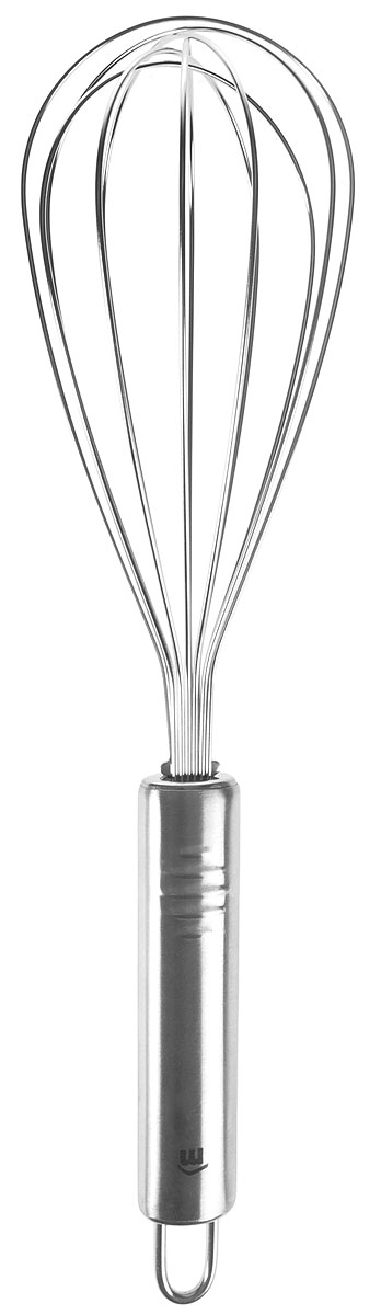 Венчик Metaltex Imperial, длина 29 см54 009312 Венчик Metaltex Imperial, длина 29 см54 009312Венчик Imperial предназначен для быстрого взбивания густых смесей. Прекрасно подходит для ежедневного использования. Изготовлен из коррозийно-стойкой стали. Венчик имеет специальное ушко, за которое его легко подвешивать в удобном месте. Длина (с ручкой): 29 см.