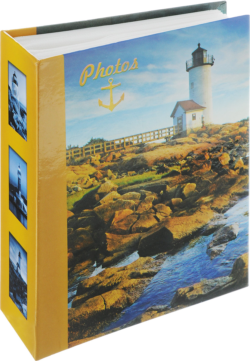 Фотоальбом Pioneer Lighthouse, 100 фотографий, цвет: горчичный, синий, 10 x 15 см41619 Фотоальбом Pioneer Lighthouse, 100 фотографий, цвет: горчичный, синий, 10 x 15 см41619Фотоальбом Pioneer Lighthouse поможет красиво оформить ваши самые интересныефотографии. Обложка из толстого ламинированного картона оформлена принтом. Фотоальбом рассчитан на 100 фотографий форматом 10 x 15 см. Внутри содержится блок из 50 листов с окошками из полипропилена. Такой необычный фотоальбом позволит легко заполнить страницы вашей истории, и с годами ничего не забудется.Тип обложки: Ламинированный картон.Тип листов: полипропиленовые.Тип переплета: высокочастотная сварка.Кол-во фотографий: 100.Материалы, использованные в изготовлении альбома, обеспечивают высокое качество хранения ваших фотографий, поэтому фотографии не желтеют со временем.