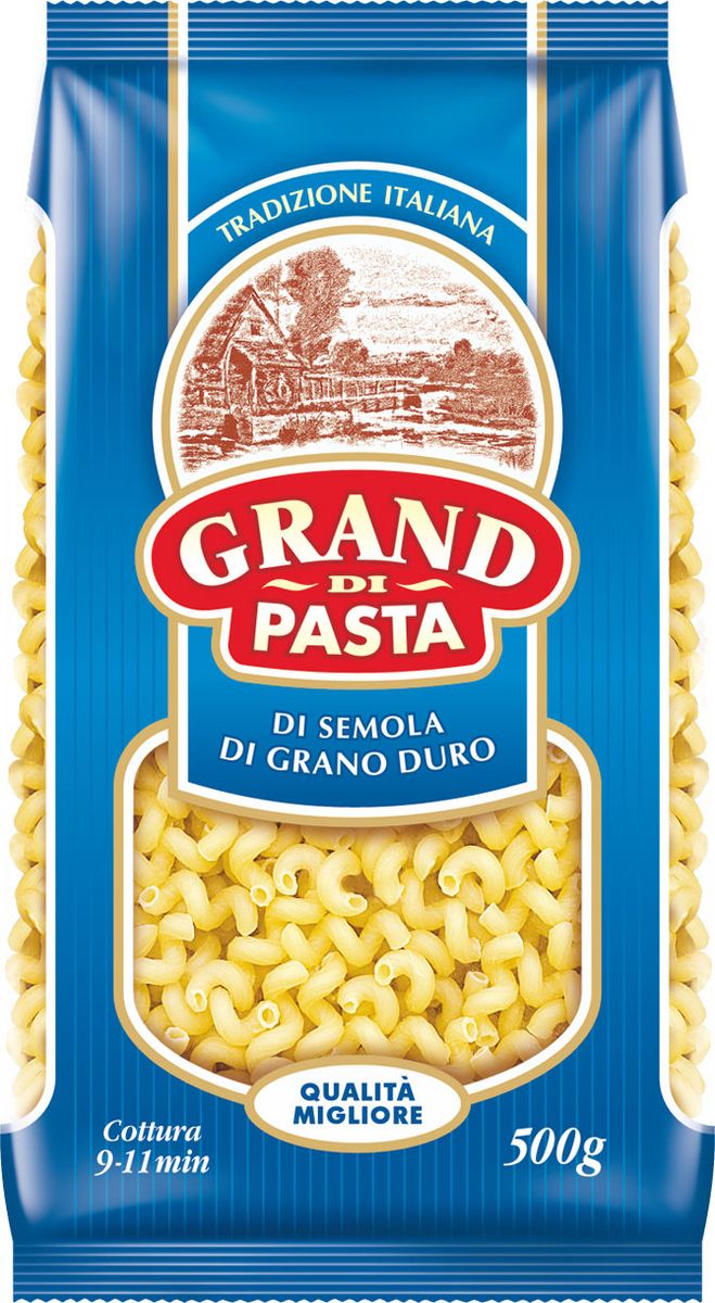 Grand Di Pasta витки каватаппи, 500 г0120710 Grand Di Pasta витки каватаппи, 500 г0120710Изделия макаронные группы А, высшего сорта.