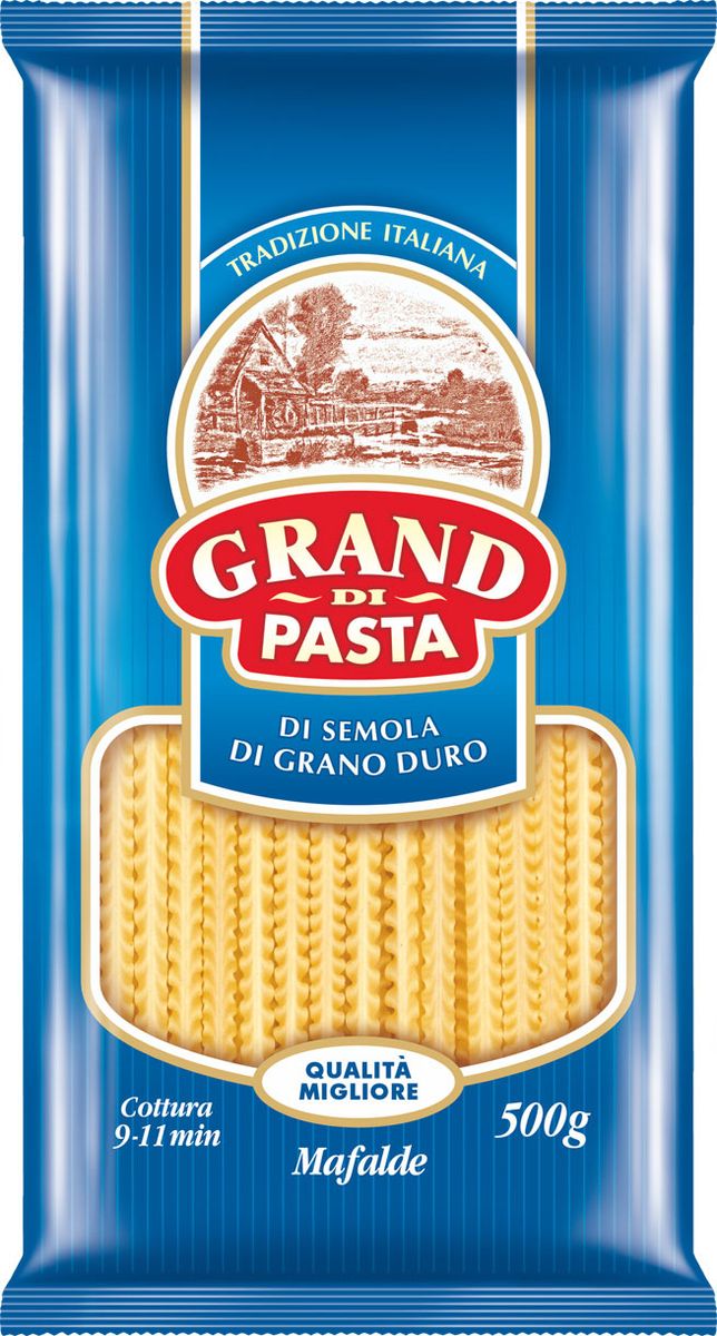 Grand Di Pasta лапша мафалде волна, 500 г0120710 Grand Di Pasta лапша мафалде волна, 500 г0120710Изделия макаронные группы А, высшего сорта.