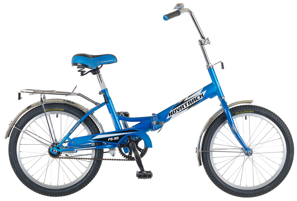 Велосипед складной Novatrack FS-30, цвет: синий, 20 велосипед novatrack fs 24 x52036 к red