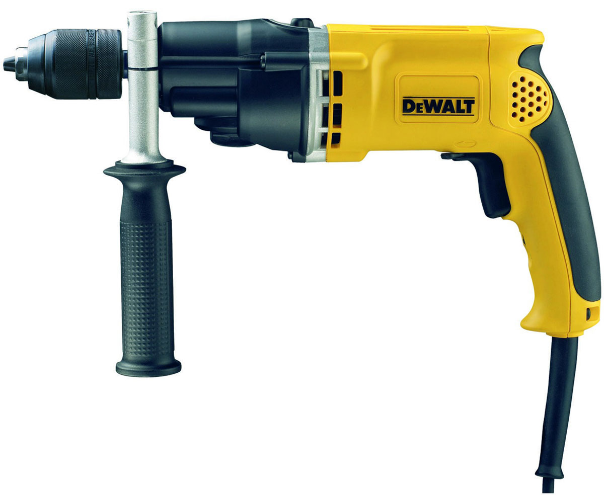 Дрель ударная DeWalt. D21805ДА-18/2М+А Дрель ударная DeWalt. D21805ДА-18/2М+АБлагодаря новому двигателю ударная дрель DeWalt имеет улучшенные характеристики сверления. 2-х скоростной редуктор позволяет увеличить крутящий момент. Дрель имеет улучшенную эргономику, обеспечиваемую новым полимерным корпусом редуктора и прорезиненными накладками. Новая конструкция переключения передач редуктора увеличивает срок службы. Запатентованная система поддержки якоря.Выходная мощность: 425 Вт. Патрон: 41395 мм. Резьба шпинделя: 1/2 X 20 U.N.F. Держатель насадки: 42431 мм. Высота: 199 мм. Уровень вибрации (сверление в металле): 42494 м/с2. Погрешность вибрации: 42628 м/с2. Уровень вибрации при ударе: 42491 м/с2. Погрешность вибрации: 2.0 м/с2. Звуковое давление: 102.8 дБ(А). Погрешность уровня шума: 42584 dB(A). Акустическая мощность: 113.8 дБ(А). Погрешность мощности создаваемого шума: 42584 dB(A).