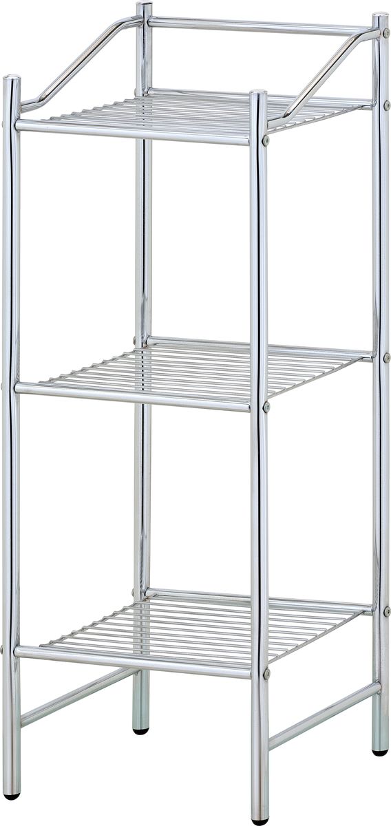 Стеллаж напольный для ванной Swensa, 3 яруса, цвет: хром, 33 х 28 х 82 см531-105 Стеллаж напольный для ванной Swensa, 3 яруса, цвет: хром, 33 х 28 х 82 см531-105Стеллаж напольный для ванной Swensa вместительный, изготовленный из нержавеющей стали, отлично подойдет для обустройства ванной комнаты. Стеллаж предназначен для хранения флаконов с шампунями, гелями, моющими средствами, а также белья и полотенец. Стеллаж не подвержен коррозии, он прост в уходе, прочен.