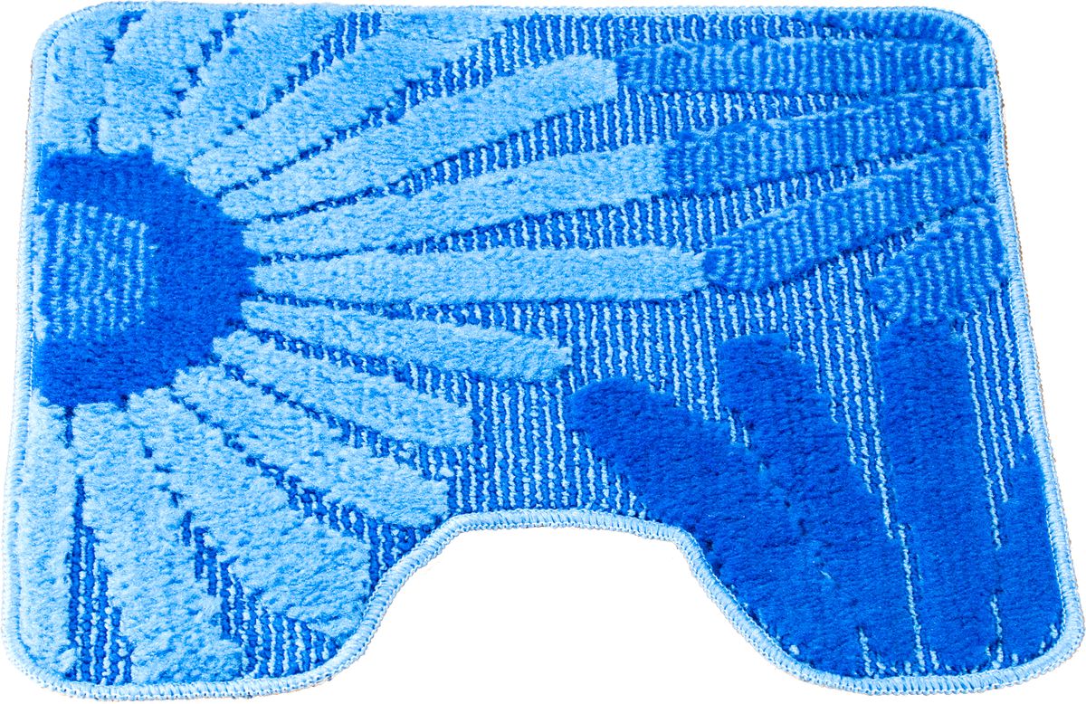 Коврик для туалета Swensa Fiori, цвет: синий, голубой, 50 х 50 смSWMT-1016-BLUE Коврик для туалета Swensa Fiori, цвет: синий, голубой, 50 х 50 смSWMT-1016-BLUEПриятно после водных процедур стать босыми ногами не на холодный кафель, а на мягкую пушистую поверхность. А потому коврик – незаменимый атрибут в ванной комнате. Коврик Fiori с жизнерадостным рисунком в виде соцветий, выполнен в нейтральной природной цветовой гамме, изготовлен из полипропилена – материала, устойчивого к истиранию, долговечного и не боящегося влаги. Изделие быстро сохнет, допускается машинная стирка. Нескользящая подложка обезопасит владельцев от случайных падений.
