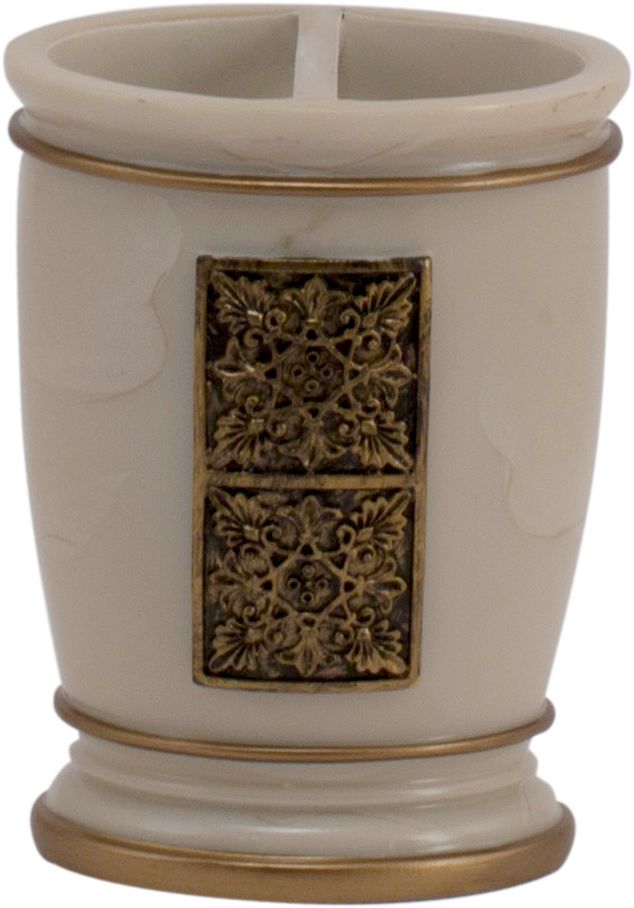 Стакан для зубных щеток Swensa Синтра, цвет: слоновая кость531-105 Стакан для зубных щеток Swensa Синтра, цвет: слоновая кость531-105Стакан для зубных щеток Swensa Синтра цвета слоновой кости с рельефной контрастной отделкой — отличное решение для украшения интерьера любой ванной комнаты. Изделие выполнено из полирезина и отличается экологичностью, высокими прочностными характеристиками, химической стойкостью, продолжительным сроком эксплуатации. Этот декоративный аксессуар, предназначенный для хранения зубных щеток, удобен в использовании и не занимает много места.
