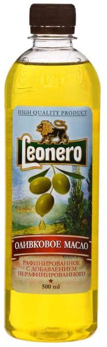 Leonero масло оливковое рафинированное с добавлением нерафинированного Pure, 500 мл0120710 Leonero масло оливковое рафинированное с добавлением нерафинированного Pure, 500 мл0120710Испанское оливковое масло произведено по традиционной технологии из классических сортов оливок.