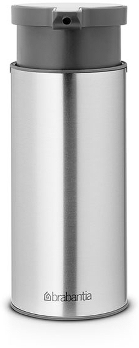 Диспенсер для жидкого мыла Brabantia. 481208391602 Диспенсер для жидкого мыла Brabantia. 481208391602Это стильное изделие из коррозионностойких материалов для тех, кого заботят вопросы гигиены, и тех, для кого важны индивидуальность стиля и красивый дизайн. Красота и функциональность в одном флаконе! И высочайшее качество сверху донизу: от широкого загрузочного отверстия до нескользящего основания.Идеальное решение для помещений с повышенной влажностью – изготовлен из коррозионностойких материалов .Удобное наполнение сверху – широкое отверстие для заправки.Может использоваться для шампуней, лосьонов и т.п.Перед заправкой дозатора заполните емкость горячей водой и проведите очистку насосного механизма, несколько раз прокачав дозатор.Легко разбирается для проведения тщательной очистки.Широкое основание с противоскользящими свойствами обеспечивает хорошую устойчивость.