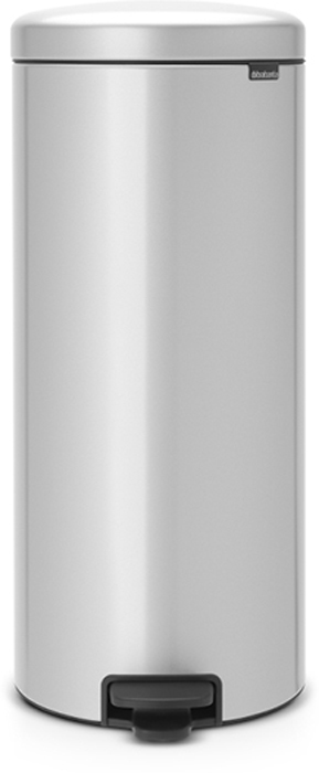 Мусорный бак с педалью Brabantia NewIcon, 30 л. 114724787502 Мусорный бак с педалью Brabantia NewIcon, 30 л. 114724787502Этот высокий вместительный бак с педалью на 30 литров – превосходное решение для большой семьи. Бесшумный – плавное закрывание крышки и необыкновенно мягкий ход педали.Не пропускает запах – плотно прилегающая крышка.Устойчивый – специальное устройство, предотвращающее опрокидывание бака.Не повреждает пол – нескользящее основание.Удобная очистка –съемное внутреннее металлическое ведро.Бак удобно перемещать – специальная ручка в блоке крепления крышки.Всегда опрятный вид – в комплекте идеально подходящие по размеру мешки для мусора PerfectFit (размер D). Сертификат соответствия концепции регенерации Cradle to Cradle.Изготовлен на 40% из переработанных материалов, подлежит вторичной переработке вместе с упаковкойна 98%. 10 лет гарантии и сервисное обслуживание.Brabantia c заботой о вашем доме и планете. Добрые дела сегодня – залог счастливого завтра. Мусорные баки с педалью newIcon не только безупречно красивы, они еще и надежные работники! Покупая этот бак, вы вносите вклад в крупнейший проект по очистке мирового океана от пластикового мусора, реализуемый организацией Ocean Cleanup. При продаже каждого бака Brabantia осуществляет благотворительный вклад в проект. Разве это не здорово?