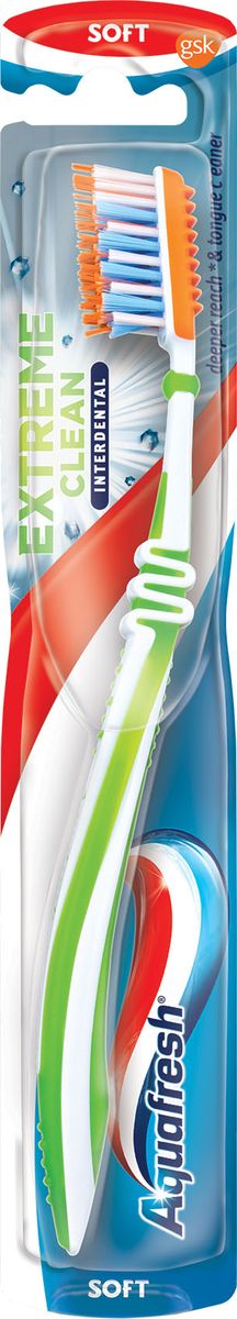 Aquafresh Зубная щетка Tooth&Tongue Extreme Clean + InterdentalSatin Hair 7 BR730MN Aquafresh Зубная щетка Tooth&Tongue Extreme Clean + InterdentalSatin Hair 7 BR730MNAquafresh представляет новую щетку Tooth Tongue + Interdental. Новинка разработана для удаления бактерий с языка и межзубных промежутков. Созданные по примеру флоссовой нити, удлиненные и расположенные накрест щетинки проникают на 75% глубже между зубов в сравнении с обычной плоской щетиной. Резиновая насадка с обратной стороны щетки мягко удаляет бактерии с языка, помогая предотвратить несвежее дыхание.