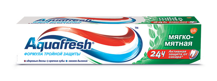 Aquafresh Зубная паста 3+ Мягко-мятная 100 млSatin Hair 7 BR730MN Aquafresh Зубная паста 3+ Мягко-мятная 100 млSatin Hair 7 BR730MNПаста разработана как лечебно-профилактическое средство для борьбы с начальными стадиями таких заболеваний полости рта как кариес и пародонтоз. При регулярном применении очищает зубы от зубного камня и препятствует образованию на зубах и деснах болезнетворного налета. На зубы и ротовую полость благотворно влияют три активных компонента пасты, содержащихся в каждой из трех цветных полосок фтор, защищающий зубную эмаль от кариеса, вещества, предотвращающие образование зубного налета, а также вещества, препятствующие возникновению неприятного запаха изо рта.