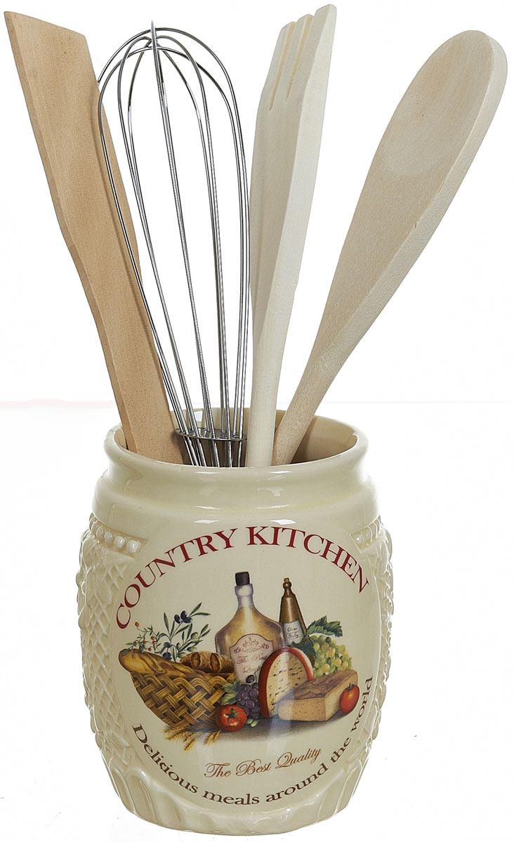 Подставка для столовых приборов Polystar Country Kitchen, 5 предметовВетерок 2ГФ Подставка для столовых приборов Polystar Country Kitchen, 5 предметовВетерок 2ГФПодставка для столовых приборов поразит любого своей элегантностью и практичностью. Этот незаменимый кухонный аксессуар обеспечит столовым приборам сушку и хранение, а так же станет прекрасным украшением вашего рабочего кухонного пространства. В состав набора входит: подставка, лопатка, ложка поварская, вилка, венчик.