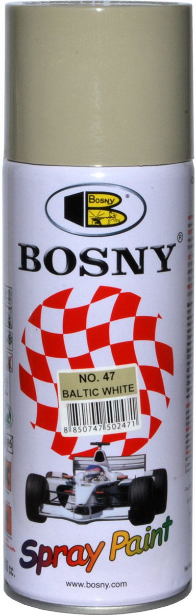 Аэрозольная краска Bosny, цвет: 47 пепел ral 7034, 400 млRC-100BWC Аэрозольная краска Bosny, цвет: 47 пепел ral 7034, 400 млRC-100BWCПредназначается для высококачественного окрашивания поверхностей, сделанных из дерева, металла и пластика. Идеальна для окрашивания автомобилей, мотоциклов, различного оборудования, приборов, мебели и прочего. Имеет широчайшую палитру цветов и форм. Такая краска не желтеет и не выцветает, то есть является атмосферостойкой. Акриловые краски могут быть использованы как для полного окрашивания, так и для подкрашивания.Прекрасно подходят не только для транспортных средств, но и для любого другого оборудования, такого как кухонное, например. Они могут успешно использованы для декорирования различных деталей интерьера и разных поверхностей не только в быту, но и в офисе или магазине. Аэрозольная краска на акрилово-эпоксидной основе является наиболее экономичным вариантом. Являются универсальными — они годятся как для наружных, так и для внутренних работ, устойчивы к неблагоприятным атмосферным явлениям, не выцветают и не желтеют со временем. Такие краски благодаря своим уникальным свойствам надежно защищают поверхности от окисления и ржавчины и вполне пригодны как для полного окрашивания поверхностей, так и для частичного. Весьма положительным качеством, которым обладают акриловые краски, является то, что они не содержат свинца и ртути. Срок годности 5 лет