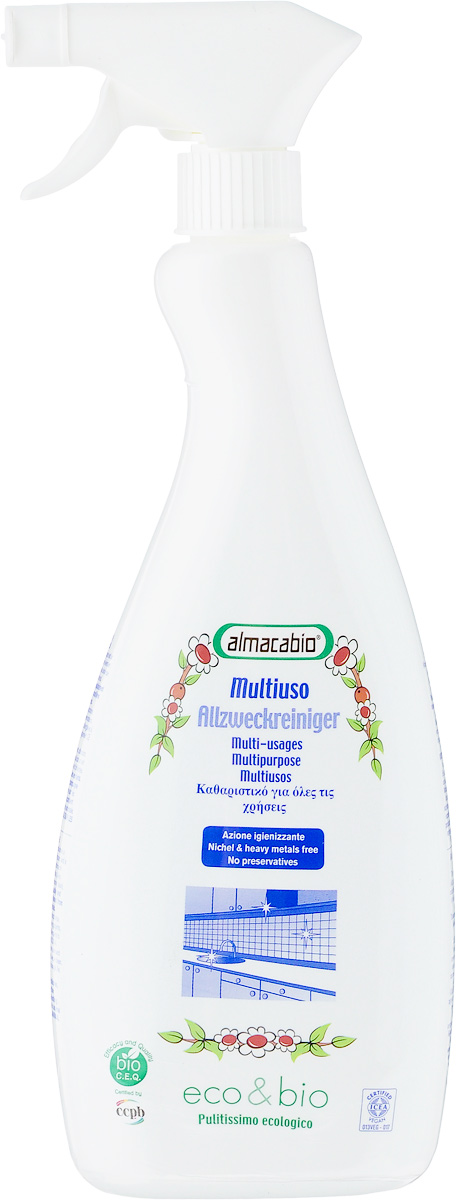 Спрей очищающий Almacabio Multipurpose Spray, для твердых поверхностей, универсальный, 0,75 лGC204/30 Спрей очищающий Almacabio Multipurpose Spray, для твердых поверхностей, универсальный, 0,75 лGC204/30Универсальный спрей Almacabio Multipurpose Spray идеально подходит для очистки вертикальных поверхностей из-за его плотной активной пены. Идеально для стекла, стали, пластика, керамики, рабочей поверхности на кухне, столешницы, лакированных поверхностей. Не оставляет следов или разводов. Усиливает естественный блеск гладких поверхностей.Товар сертифицирован.