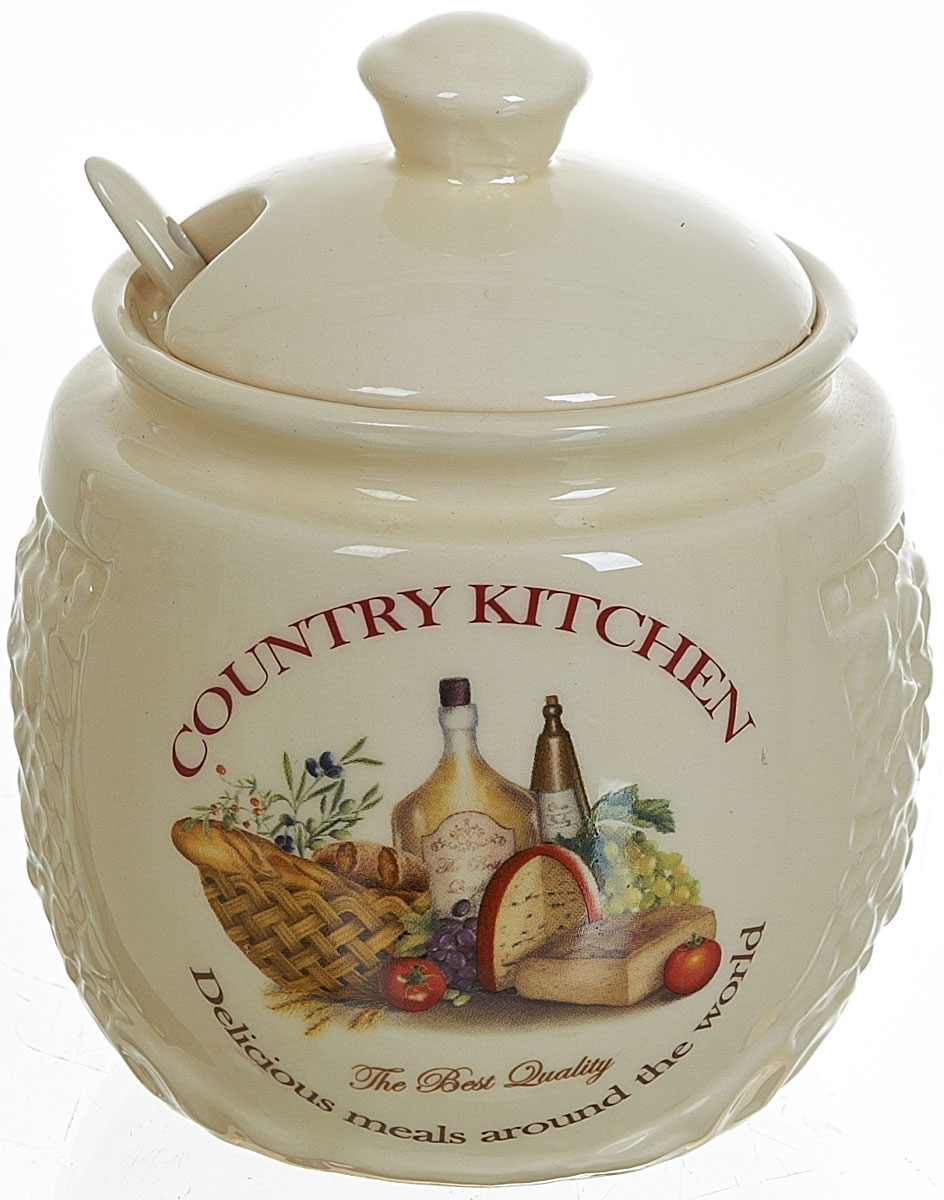 Сахарница Polystar Country Kitchen, с ложкой, 450 мл115510 Сахарница Polystar Country Kitchen, с ложкой, 450 мл115510Сахарница Country Kitchen с крышкой и ложкой изготовлена из керамики и украшена оригинальным рисунком. Емкость универсальна, подойдет как для сахара, так и для меда.
