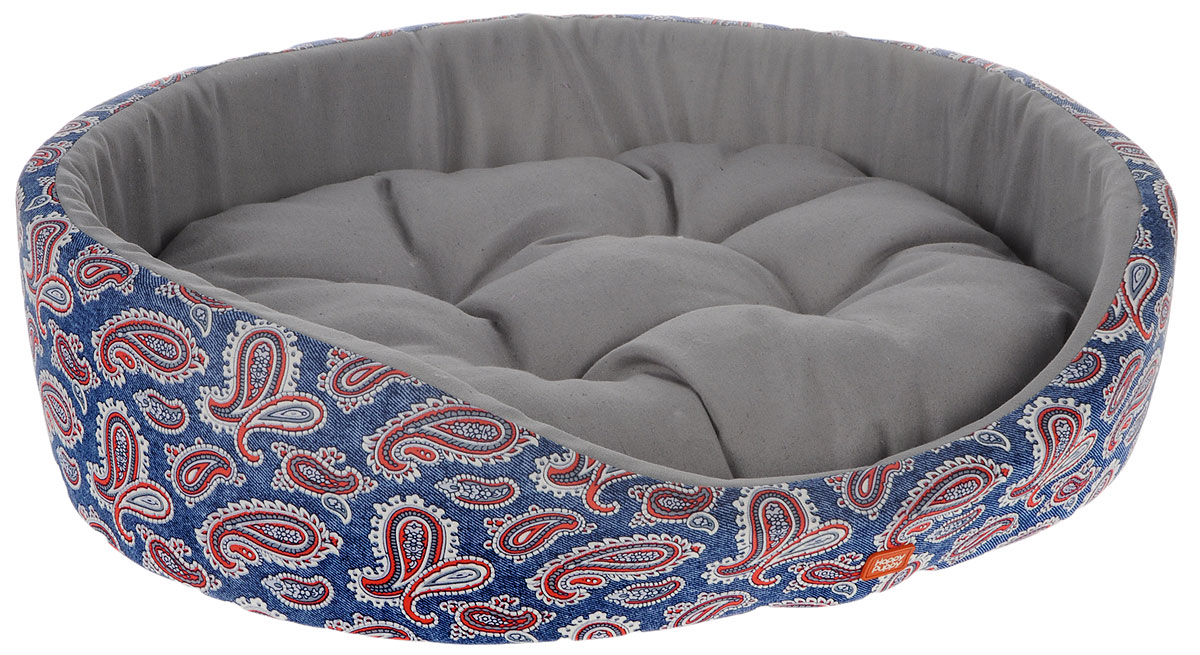 Лежак для животных Happy Puppy Русские сказки, цвет: синий, красный, серый, 57 x 44 x 15 см0120710 Лежак для животных Happy Puppy Русские сказки, цвет: синий, красный, серый, 57 x 44 x 15 см0120710Лежак Happy Puppy Русские сказки непременно станет любимым местом отдыха вашего домашнего животного. Изделие выполнено из хлопка с добавлением эластана, в качестве наполнителя используется поролон, который прекрасно держит форму стенок. Лежак оснащен мягкой съемной подушкой с холлофайбером внутри. Стенки с внешней стороны дополнены оригинальным принтом. На таком лежаке вашему любимцу будет мягко и тепло.