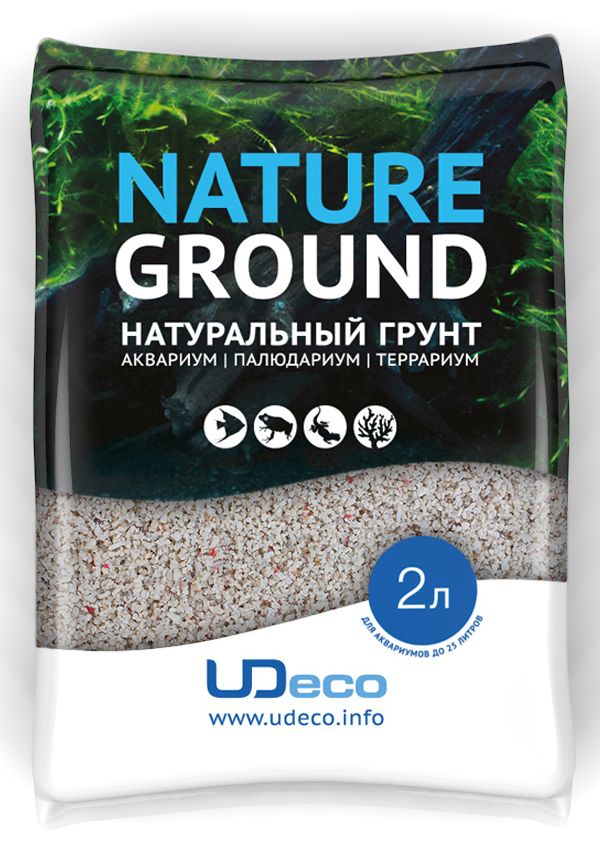 Грунт для аквариума UDeco Коралловая крошка, натуральный, 1-2 мм, 2 л0120710 Грунт для аквариума UDeco Коралловая крошка, натуральный, 1-2 мм, 2 л0120710Натуральный грунт UDeco Коралловая крошка предназначен специально для оформления аквариумов, палюдариумов и террариумов.Грунт UDeco порадует начинающих любителей природы и самых придирчивых дизайнеров, стремящихся к созданию нового, оригинального. Такая декорация придутся по вкусу и обитателям аквариумов и террариумов, которые ещё больше приблизятся к природной среде обитания. Фракция: 1-2 мм.Объем: 2 л.
