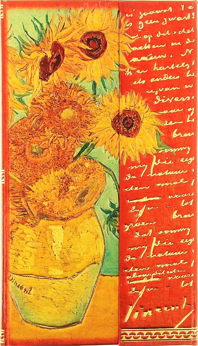 Записная книжка Подсолнухи Ван Гог 96 листов72523WD Записная книжка Подсолнухи Ван Гог 96 листов72523WDЗаписная книжка с магнитным клапаном Подсолнухи. Ван Гог, 96 листов, А6 прекрасно подойдёт для записи повседневных дел, важных событий и своих мыслей. Преимущества:удобный формат А6 ляссе магнитный клапан оригинальный разлинованный внутренний блок индивидуальный дизайн, тиснение фольгой 96 листов.Стройте планы, записывайте мудрые мысли, сохраняйте важную информацию. Хорошая записная книжка — половина успеха!