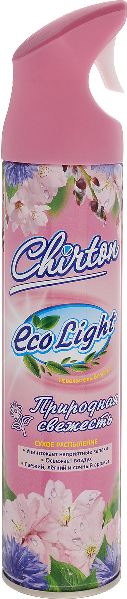Освежитель воздуха Chirton ЭКО Лайт. Природная свежесть, 280 мл09840-20.000.00 Освежитель воздуха Chirton ЭКО Лайт. Природная свежесть, 280 мл09840-20.000.00Освежитель воздуха Chirton ECO Light. Природная свежесть, содержащий высококачественные натуральные ароматизаторы, не просто маскирует неприятные запахи, а быстро, легко и эффективно их уничтожает. Он имеет свежий, легкий и сочный аромат, который надолго наполнит ваш дом отличным настроение. Уникальный триггер обеспечивает очень удобное использование освежителя и его мягкое сухое микрораспыление без капель и брызг. Товар сертифицирован.Уважаемые клиенты!Обращаем ваше внимание на возможные изменения в дизайне упаковки. Качественные характеристики товара остаются неизменными. Поставка осуществляется в зависимости от наличия на складе.