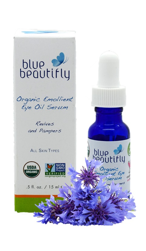 Blue Beautifly Органическая смягчающая сыворотка для области вокруг глаз, 15 млFS-00897 Blue Beautifly Органическая смягчающая сыворотка для области вокруг глаз, 15 млFS-00897Для всех типов кожи. Органическая сыворотка - это эффективное средство против старения кожи, содержит большое количество органических экзотических масел и растительных стволовых клеток. Она укрепляет, увлажняет и восстанавливает нежную кожу вокруг глаз. Ценные масла: Аргана, Граната, Облепихи, Таману, Миндаля, Абрикоса и Жожоба смягчают кожу, борются с морщинами и «гусиными лапками»,а экстракты Розы, Зеленого Кофе, Василька, Хвоща полевого и Очанки усиливают эффективность ухода за кожей- успокаивают, укрепляют и осветляют кожу вокруг глаз. Нежная ароматерапевтическая смесь эфирных масел Лаванды и розовой Герани уменьшает воспаление и восстанавливает кожу вокруг глаз. USDA сертифицированный органический продукт.