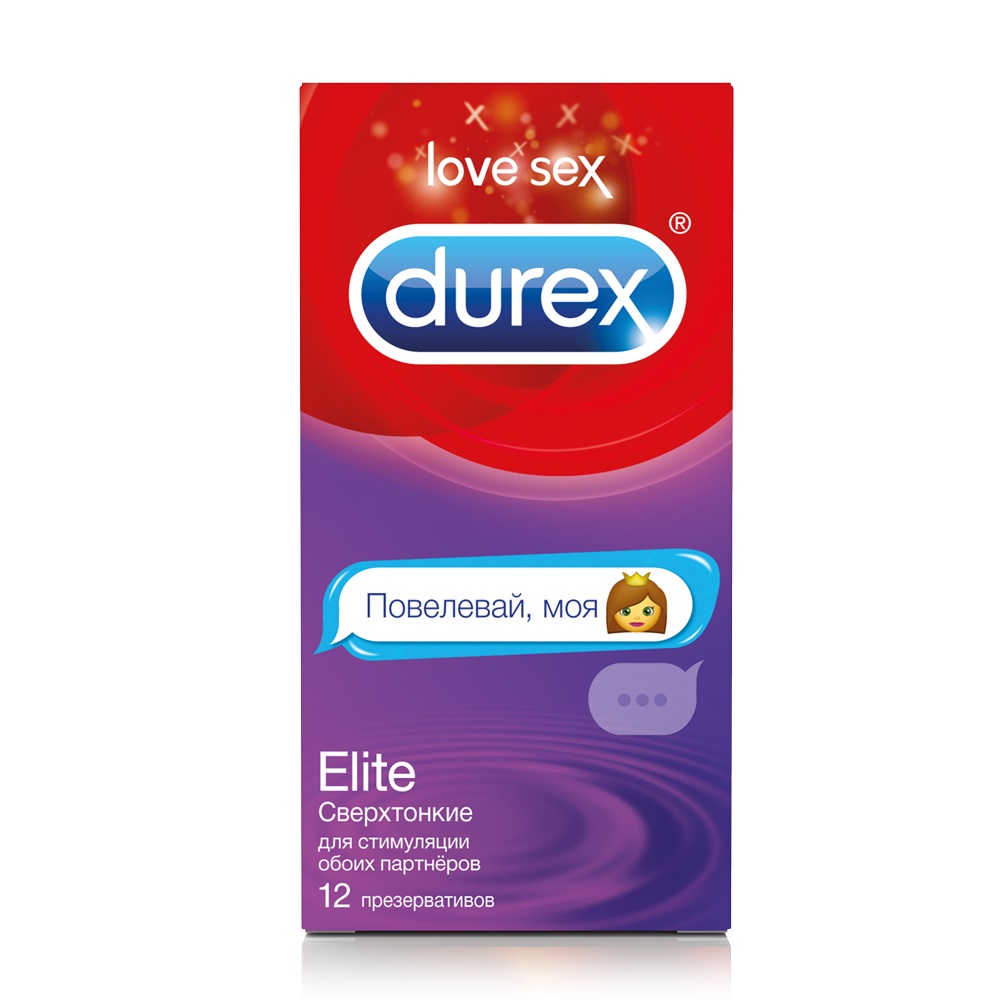 Durex Elite Emoji Презервативы сверхтонкие №121092018 Durex Elite Emoji Презервативы сверхтонкие №121092018Презервативы Durex Elite – одни из наших самых тонких презервативов, разработанные специально для того, чтобы усилить ощущения во время секса и помочь вам сблизиться с партнером. Поскольку презерватив Elite невероятно тонкий, с дополнительной смазкой, он повышает чувствительность и увеличивает ваше удовольствие. Благодаря особой технологии производства не имеют неприятного запаха. Все предусмотрено для того, чтобы вы могли расслабиться и наслаждаться безопасным сексом.Один из крупнейших барьеров молодёжи – неловкость в предложении презерватива. Durex запускает коллекцию эмоджи упаковок, которые всё скажут сами и превратят неловкий момент в лёгкий и волнующий, а так же добавят разнообразия!Пожалуйста, внимательно прочтите памятку внутри упаковки, особенно если вы собираетесь использовать презервативы для орального или анального секса. Использование гелей-смазок Durex Play с презервативами может увеличить наслаждение от секса. Все гели-смазки Durex Play безопасны для использования с презервативами - в отличие от смазок на масляной основе, которые могут повредить презерватив. Дерматологически тестированы. Презервативы предназначены только для одноразового применения. Если вы почувствуете дискомфорт или раздражение во время использования презерватива, прекратите использование. Если симптомы будут продолжаться, пожалуйста, обратитесь к врачу.Храните в прохладном сухом месте, вдали от воздействия прямых солнечных лучей.