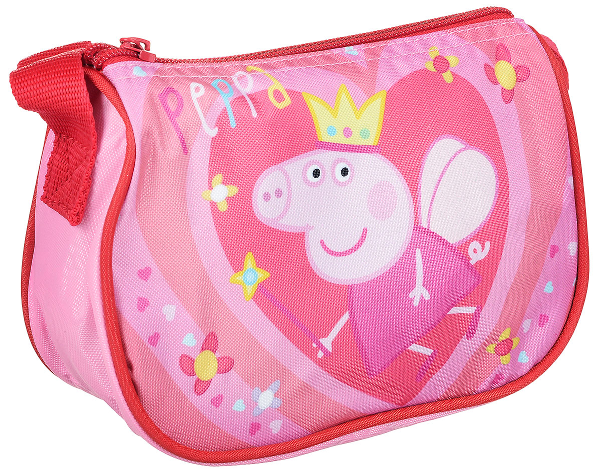 Peppa Pig Сумка детская Королева72523WD Peppa Pig Сумка детская Королева72523WDДетская сумка Peppa Pig Королева обязательно понравится каждой любительнице этого популярного мультфильма. Сумка выполнена из прочного полиэстера и украшена изображением свинки Пеппы с короной (сублимированная печать). Сумка имеет одно отделение на молнии и регулируемую по высоте лямку для ношения на плече, таким образом, сумка будет с девочкой на протяжении многих лет. Порадуйте свою малышку таким замечательным подарком!