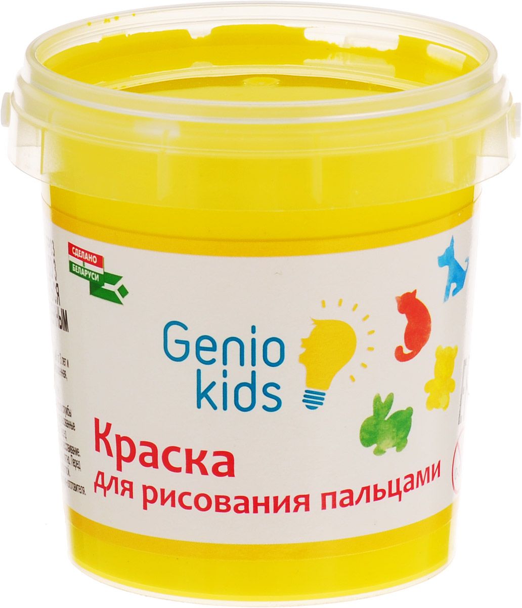 Genio Kids Краска пальчиковая цвет желтый 100 млFS-00261 Genio Kids Краска пальчиковая цвет желтый 100 млFS-00261Одним из самых легких и интересных видов творчества, в котором ваш ребенок с удовольствием примет активное участие - это рисование.Пальчиковая краска Genio Kids даст вашему ребенку возможность проявить себя, предоставив необходимый минимум творческих принадлежностей. При использовании краски не понадобятся ни кисточка, ни вода, достаточно просто открыть банку, окунуть в краску пальчик - и можно приступать к творчеству.Пальчиковая краска безопасна, легко смывается с рук и любых поверхностей. Рисование будет развивать у вашего малыша творческие способности, воображение, логику, память, мышление.