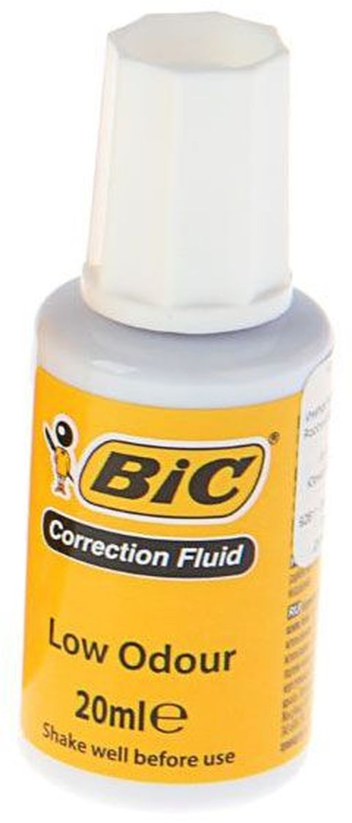 Bic Корректирующая жидкость Correction Fluid 20 млFS-00103 Bic Корректирующая жидкость Correction Fluid 20 млFS-00103Корректирующая жидкость Bic Correction Fluid на водной основе без резкого запаха поможет вам исправить ошибки в текстах. Быстро засыхает и позволяет наносить новые надписи почти сразу.Корректор прекрасно подходит как для использования детьми в школе, так и для домашних или рабочих целей.
