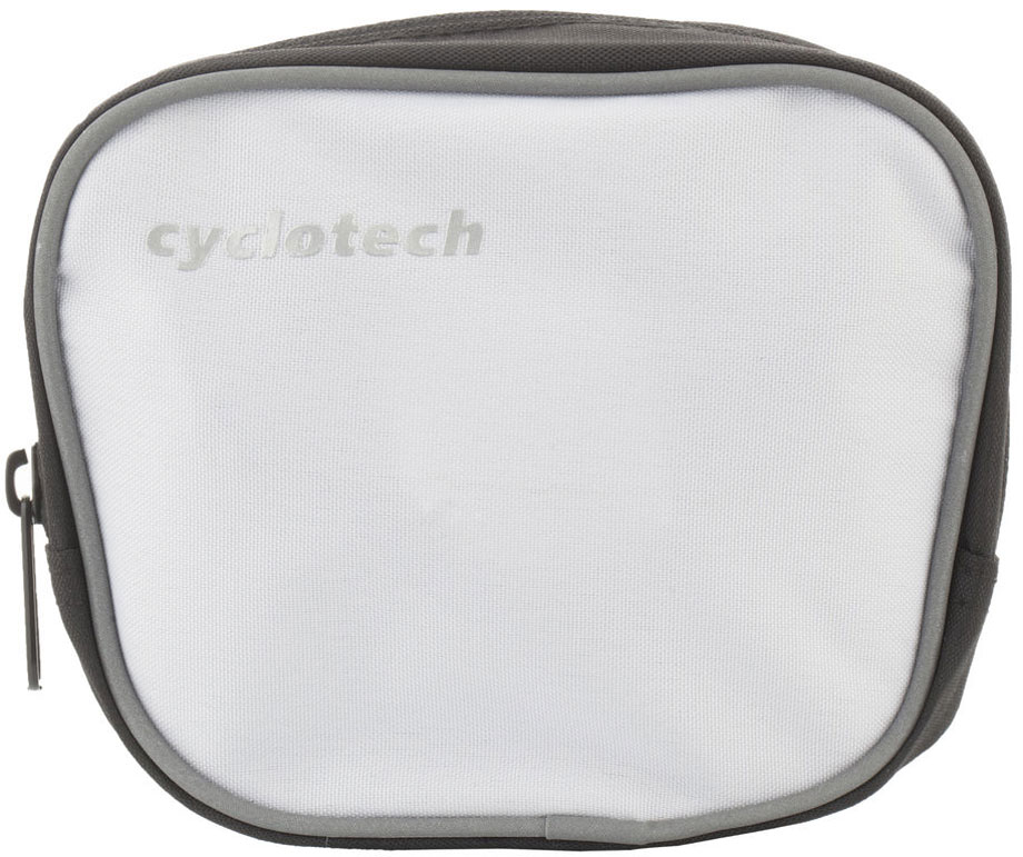 Велосумка на руль Cyclotech, цвет: белый, черный, серый162 Велосумка на руль Cyclotech, цвет: белый, черный, серый162Велосипедная сумка Cyclotech выполнена из высококачественного прочного полиэстера. В ней можно перевозить инструменты, ключи и другие небольшие личные вещи. Сумка оснащена светоотражающей полосой, что повышает вашу безопасность на дорогах. Сумка закрепляется на руле при помощи 3 липучек. Изделие оснащено 1 отделением на застежке-молнии. На передней части расположен сетчатый кармашек, закрывающийся на липучку.