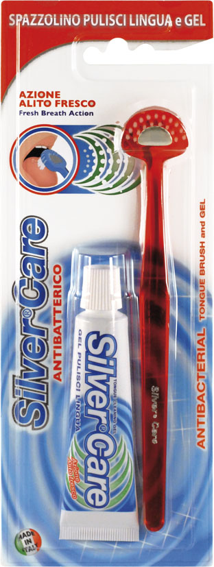 Silver Care Набор для чистки языка: щетка, паста, цвет: красныйSatin Hair 7 BR730MN Silver Care Набор для чистки языка: щетка, паста, цвет: красныйSatin Hair 7 BR730MNНабор для чистки языка Silver Care состоит из специальной щетки для удаления бактериального налета с поверхности языка и антибактериального освежающего геля для чистки языка. Мягкие щетинки удаляют с поверхности языка частички пищи и налета, тщательно очищая, не раздражая и не повреждая при этом сосочки языка. Серебряное основание при контакте со слюной оказывает естественное и постоянное антибактериальное воздействие. Уникальная формула геля позволяет эффективно устранять бактерии, являющиеся причиной дурного запаха изо рта, прекрасно очищая поверхность языка и придавая свежесть дыханию.